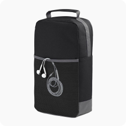 grand sac a chaussure noir dos