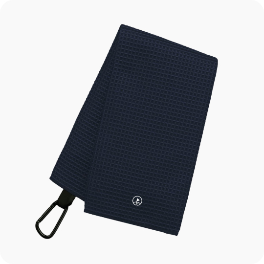 serviette de golf bleu marine