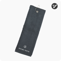 serviette de golf grise personnalisée