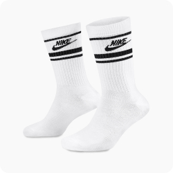 chaussettes nike blanches à bandes
