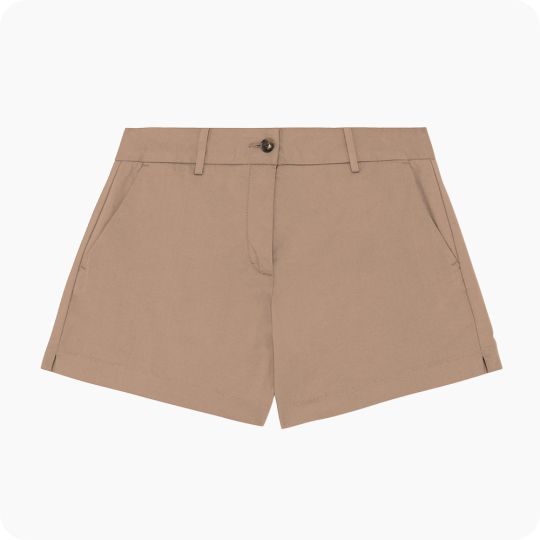 short de golf femme sable