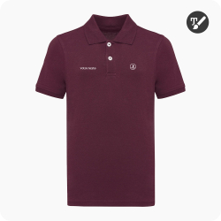 polo de golf enfant bordeaux personnalisé