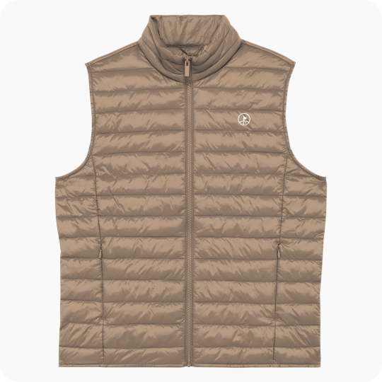 doudoune sans manche golf homme beige