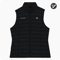 doudoune sans manche golf femme noire personnalisée