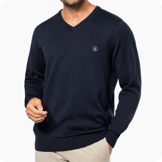 Pull Col V Golf Homme