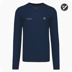 pull col v golf homme bleu marine personnalisé