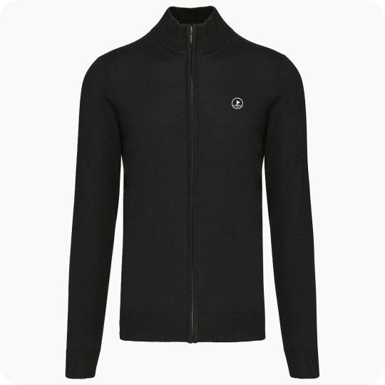 cardigan homme zippé noir