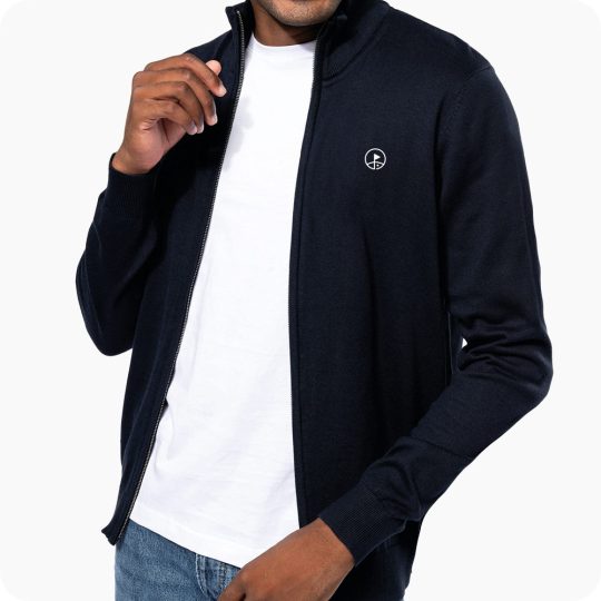 Cardigan Homme Zippé