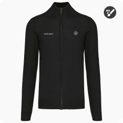 cardigan homme zippé noir personnalisé