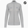 cardigan femme zippé gris personnalisé