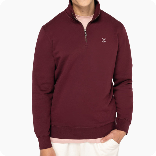 Pull 1/4 Zip Homme Éco-Responsable