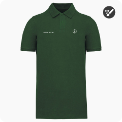 polo de golf homme bio vert personnalisé