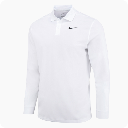 polo golf nike manches longues blanc
