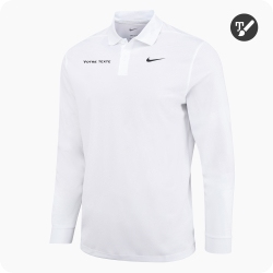 polo golf nike manches longues blanc personnalisé