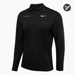 polo golf nike manches longues noir personnalisé
