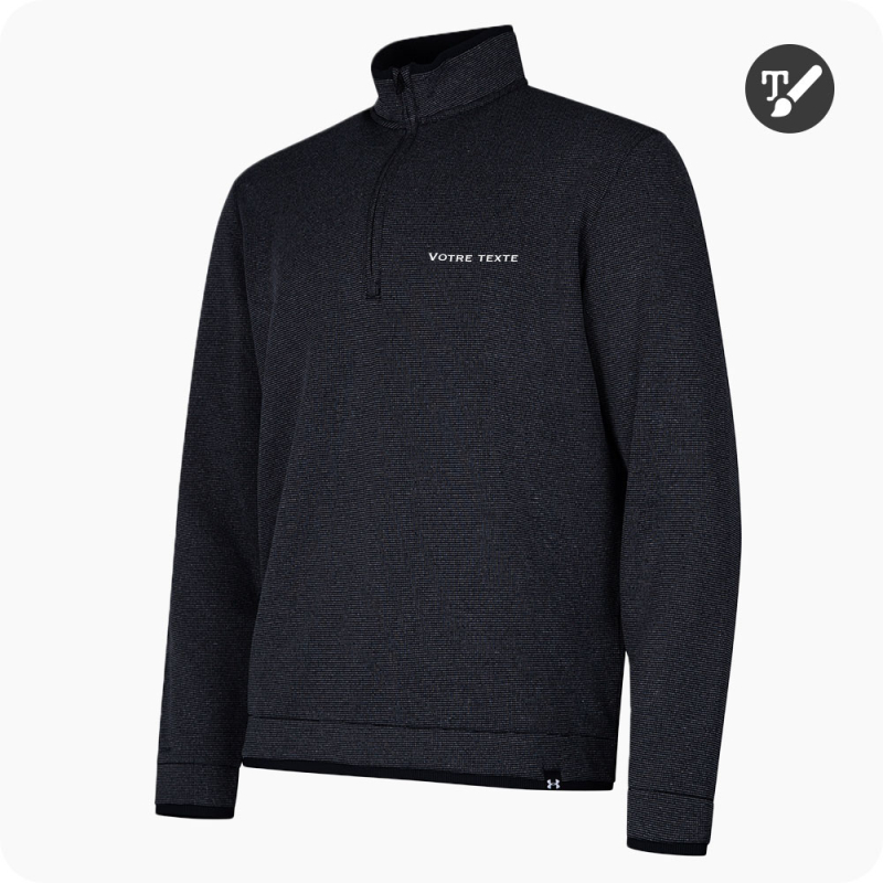 Pull Under Armour 1/4 Zip noir personnalisé