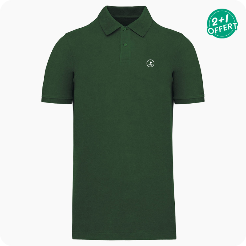 polo de golf homme bio vert