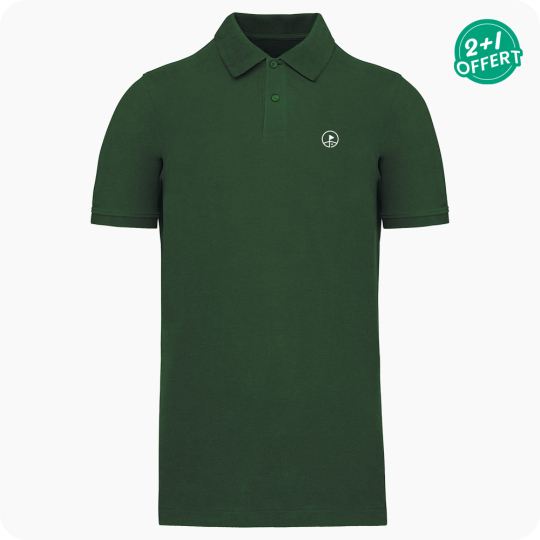 polo de golf homme bio vert