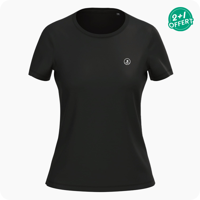 tee shirt de golf femme noir