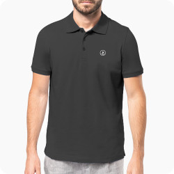 polo de golf homme gris fonce