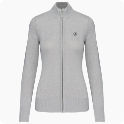 cardigan femme zippé gris