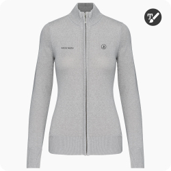 cardigan femme zippé gris