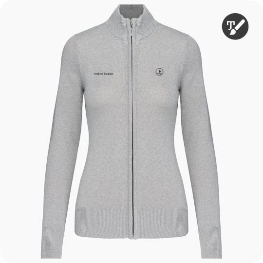 Cardigan Femme Zippé