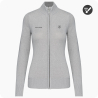 cardigan femme zippé gris