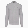 pull 1/4 zip homme gris chiné