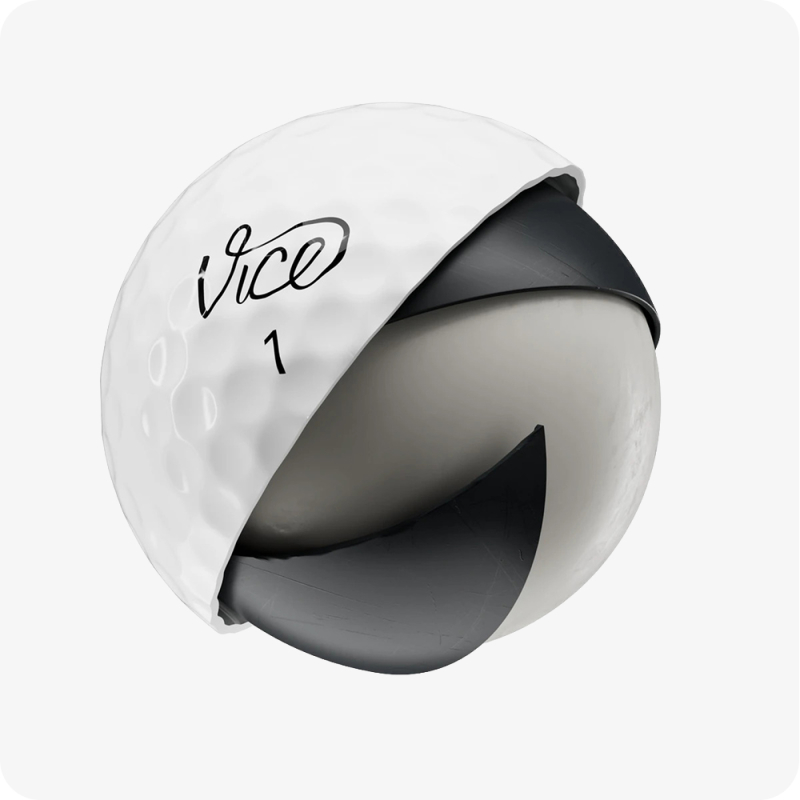 Balle de Golf Vice Pro interieur matériaux