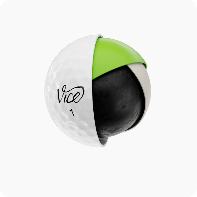 Balle de Golf Vice Pro Plus interieur matériaux