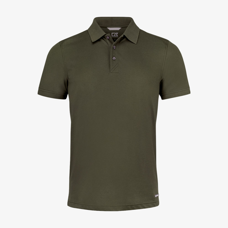 Polo Homme Performance Cutter & Buck vert foncé