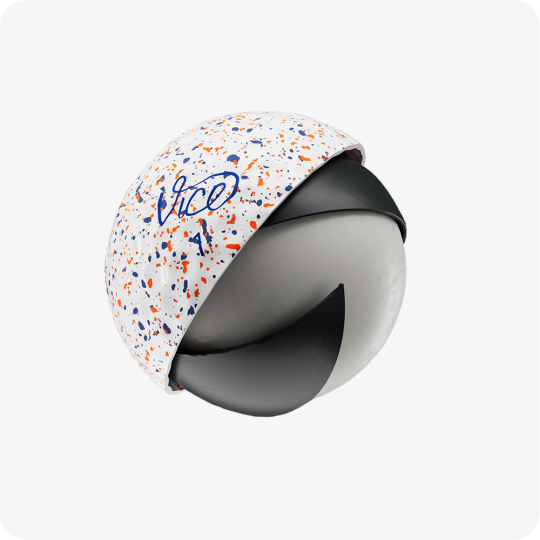 Balle de Golf Vice Pro Drip Red Blue interieur matériaux