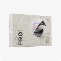 Balle de Golf Vice Pro Drip Red Blue packaging