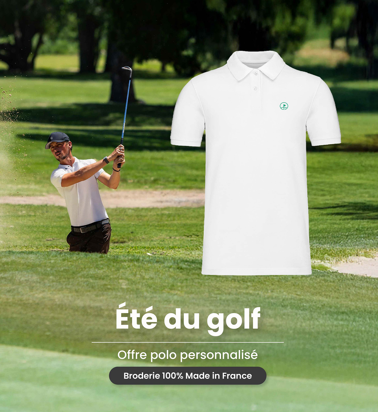 vetements et accessoires de golf personnalisables