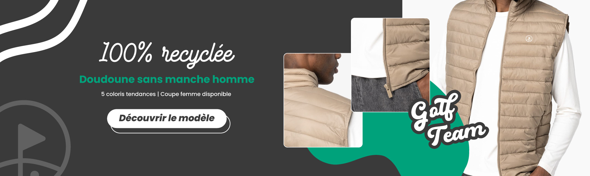 doudoune de golf recyclee